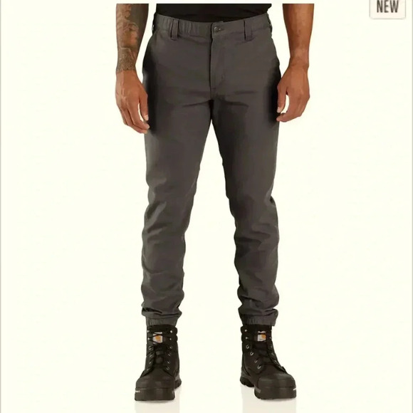 Carhartt Men's 38 (Fits 36) Flex Relaxed Fit Canvas Jogger Pants Gray (Shadow) - Picture 1 of 11